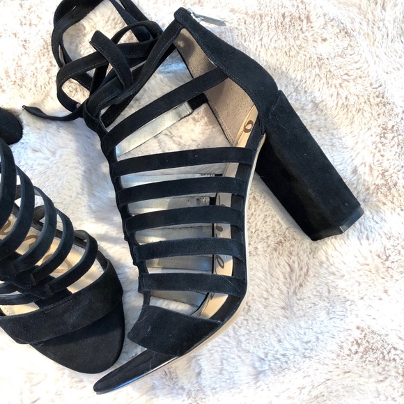 Sam Edelman “Yarina” Suede Cage Heels SZ8.5 NWOB - Picture 5 of 7
